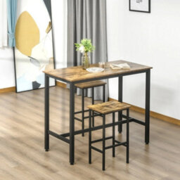 Industrial Bar Stools Set Of 2, Kitchen Bar Chairs - thumbnail 6