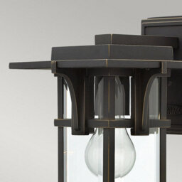 Luminosa Lighting Elstead Manhattan 1 Light Outdoor Small Wall Lantern Light Oil Rubbed Bronze Ip44, E27 - thumbnail 3