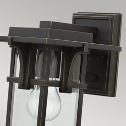 Luminosa Lighting Elstead Manhattan 1 Light Outdoor Small Wall Lantern Light Oil Rubbed Bronze Ip44, E27 - thumbnail 2