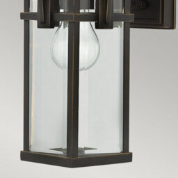 Luminosa Lighting Elstead Manhattan 1 Light Outdoor Small Wall Lantern Light Oil Rubbed Bronze Ip44, E27 - thumbnail 4