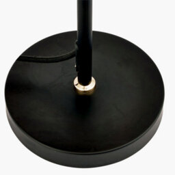 Pacific Lifestyle Smoke Glass Ball And Black Metal Table Lamp - thumbnail 5