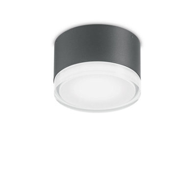 Ideal Lux Urano 1 Light Flush Ceiling Light Anthracite - image 1