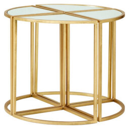 Orsina Industrial Design Set Of 5 Tables, Versatile Table For Bedroom, Everyday Use Lounge Table For Livingroom - thumbnail 3