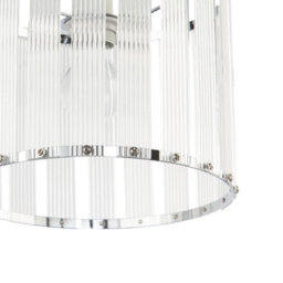Happy Homewares Designer Pendant Light Shade With Rippled Acrylic Transparent Columns - thumbnail 5