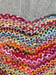 Second Nature Online Prem Love Heart Rug In Multi Colour Recycled Fabric 60 Cm X 90 Cm / Default Title - thumbnail 3