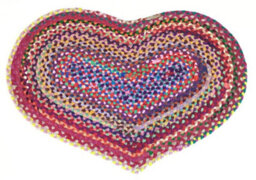 Second Nature Online Prem Love Heart Rug In Multi Colour Recycled Fabric 60 Cm X 90 Cm / Default Title - thumbnail 5