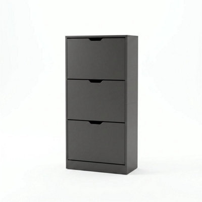 Grey Designs 3-Drawer Bedroom Hallway Shoe Cabinet Storage - image 1