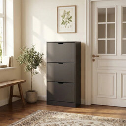 Grey Designs 3-Drawer Bedroom Hallway Shoe Cabinet Storage - thumbnail 3