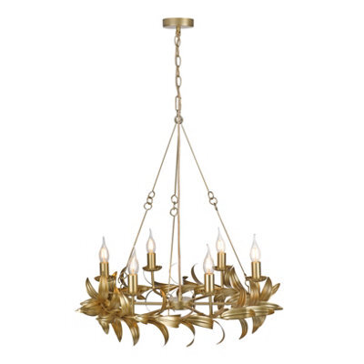 DAR Nadria 6 Light Pendant Satin Gold - image 1