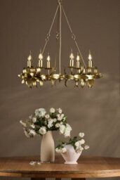 DAR Nadria 6 Light Pendant Satin Gold - thumbnail 4