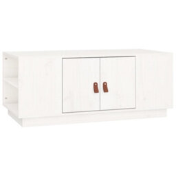 Walplus Coffee Table White 100X50X41 Cm Solid Wood Pine - thumbnail 2