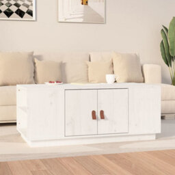 Walplus Coffee Table White 100X50X41 Cm Solid Wood Pine