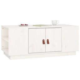 Walplus Coffee Table White 100X50X41 Cm Solid Wood Pine - thumbnail 5