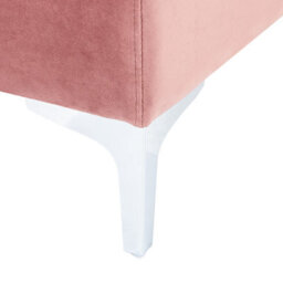 Beliani  Corner Seat Evja Pink Velvet - thumbnail 8