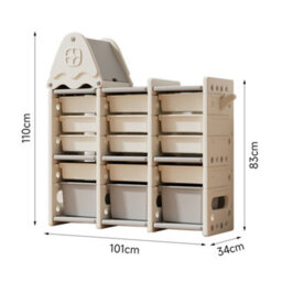 Thehotsale 5 Tier Toy Storage Organizer With 15 Pull Out Bins Kids Toy Organizers And Storage With Roof For Boys Girls - thumbnail 5