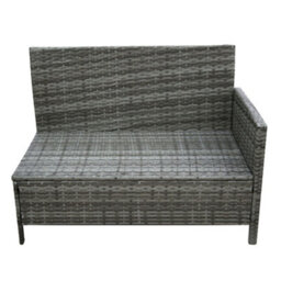 Thalia - Outdoor Corner Sofa Set In Grey Rattan. 8 Seater With  Polywood Table Top, Footstools & Weatherproof Cushions - thumbnail 9