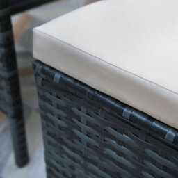 Thalia - Outdoor Corner Sofa Set In Grey Rattan. 8 Seater With  Polywood Table Top, Footstools & Weatherproof Cushions - thumbnail 6