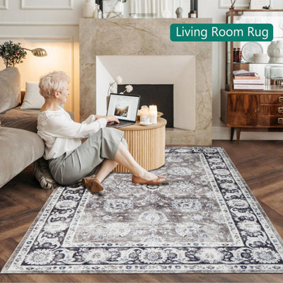 Ameha Extra Large Area Rugs Cashmere Non Slip Indoor Outdoor Rug Living Room Bedroom Harmony Carpet, 240X320 Cm - image 1