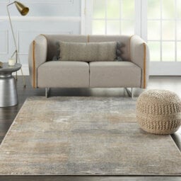 Modern Abstract Grey Beige Living Room Bedroom & Dining Room Rug-244Cm X 305Cm - thumbnail 1