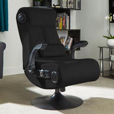 X Rocker Deluxe 4.1 Audio Fabric Console Gaming Chair - Black - image 1