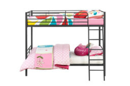 Dorel Home Bunk Bed Convertible Metal Black, Single