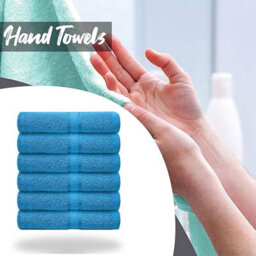 Casabella Premium Pack Of 6 Hand Towels 100% Cotton 500 Gsm - thumbnail 4