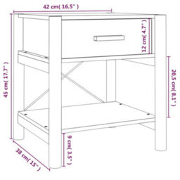 Berkfield Classic Bedside Tables 2Pcs White 42X38X45 Cm Engineered Wood - thumbnail 9