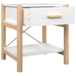 Berkfield Classic Bedside Tables 2Pcs White 42X38X45 Cm Engineered Wood - thumbnail 8