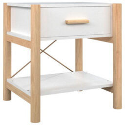 Berkfield Classic Bedside Tables 2Pcs White 42X38X45 Cm Engineered Wood - thumbnail 5