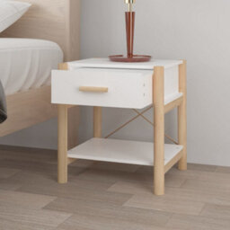 Berkfield Classic Bedside Tables 2Pcs White 42X38X45 Cm Engineered Wood - thumbnail 4
