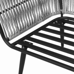 Beliani Garden Lounge Set With Table 4 Seater Ragusa Pe Rattan Grey - thumbnail 6