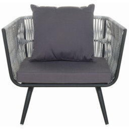 Beliani Garden Lounge Set With Table 4 Seater Ragusa Pe Rattan Grey - thumbnail 8