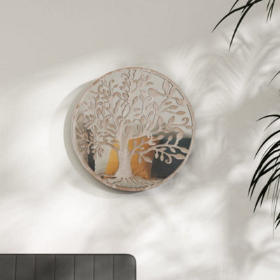 Berkfield Mirror Sand 40X2.5 Cm Iron Round For Indoor Use - image 1