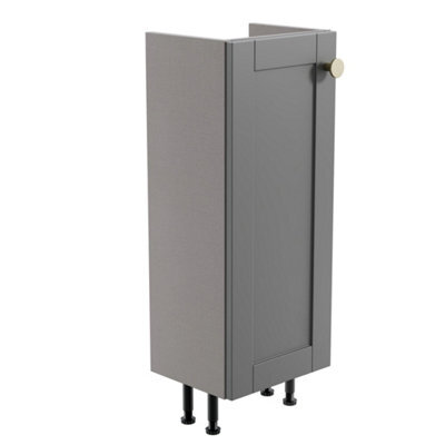 Ashford Matt Grey Freestanding Single Bathroom Cabinet (H) 820mm (W) 300mm (D) 24.5Cm - image 1