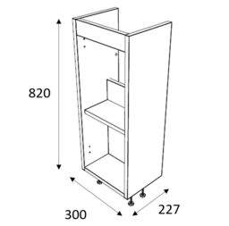 Ashford Matt Grey Freestanding Single Bathroom Cabinet (H) 820mm (W) 300mm (D) 24.5Cm - thumbnail 2