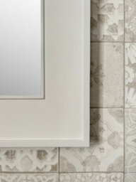 Downton Interiors Modern White Wood Framed Wall Mirror - Large - thumbnail 4