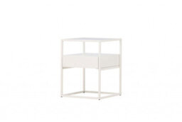 Fortaleza  Side Table , White, Glass Top,d40Xw40Xh51Cm - thumbnail 6