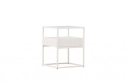 Fortaleza  Side Table , White, Glass Top,d40Xw40Xh51Cm - thumbnail 7