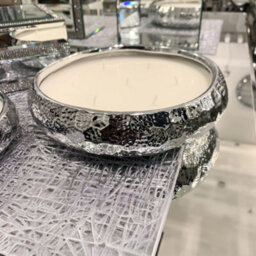Marco Paul Vanilla Scented 7 Wick Candle Dish - Silver - thumbnail 5