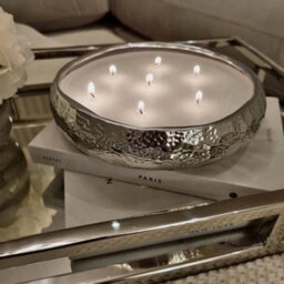 Marco Paul Vanilla Scented 7 Wick Candle Dish - Silver - thumbnail 7