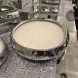Marco Paul Vanilla Scented 7 Wick Candle Dish - Silver - thumbnail 6