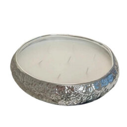 Marco Paul Vanilla Scented 7 Wick Candle Dish - Silver - thumbnail 3