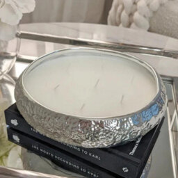 Marco Paul Vanilla Scented 7 Wick Candle Dish - Silver - thumbnail 8