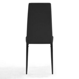 Home Detail Sona Faux Leather Dining Chair Set Of 4, Black With Black Legs - thumbnail 3