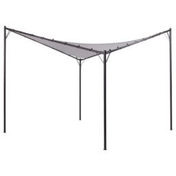 Beliani Pergola Grey Polyester Steel 300 X 300 Cm Outdoor Pavilion - thumbnail 3
