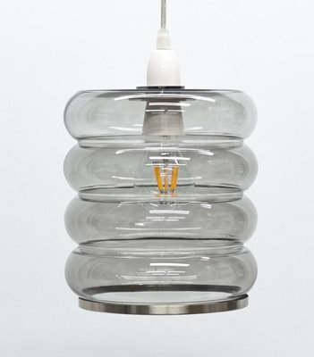 Pagazzi Lighting Pagazzi Cassia Smoke Glass Easy-Fit Pendant - image 1
