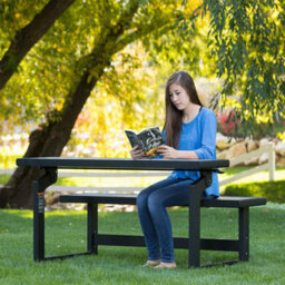 Lifetime Convertible Bench To Table, Weather-Resistant Simulated Wood, Steel Frame, Outdoor Uv Protected, Model 60253 - thumbnail 4