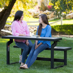 Lifetime Convertible Bench To Table, Weather-Resistant Simulated Wood, Steel Frame, Outdoor Uv Protected, Model 60253 - thumbnail 3
