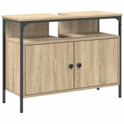 Berkfield Bathroom Furniture Set 4 Pcs Sonoma Oak 33 X 33 X 185.5 Cm - thumbnail 6