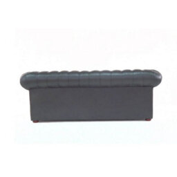 Chesterfield 3 Seater Old English Black Real Leather Sofa Bespoke In Classic Style - thumbnail 7